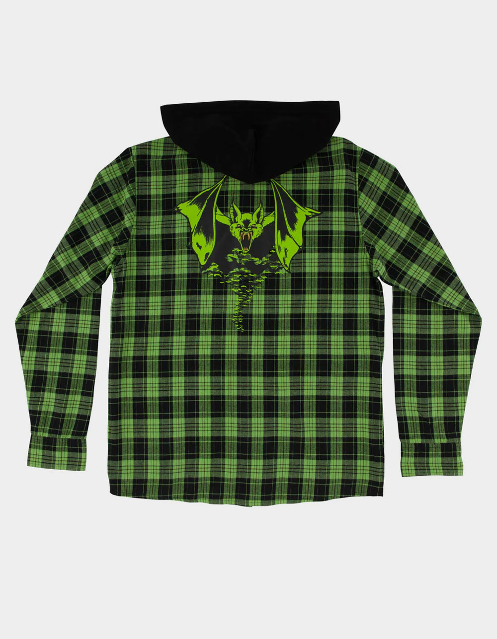 CREATURE Bat Relic Mens Hooded Flannel - GREEN COMBO