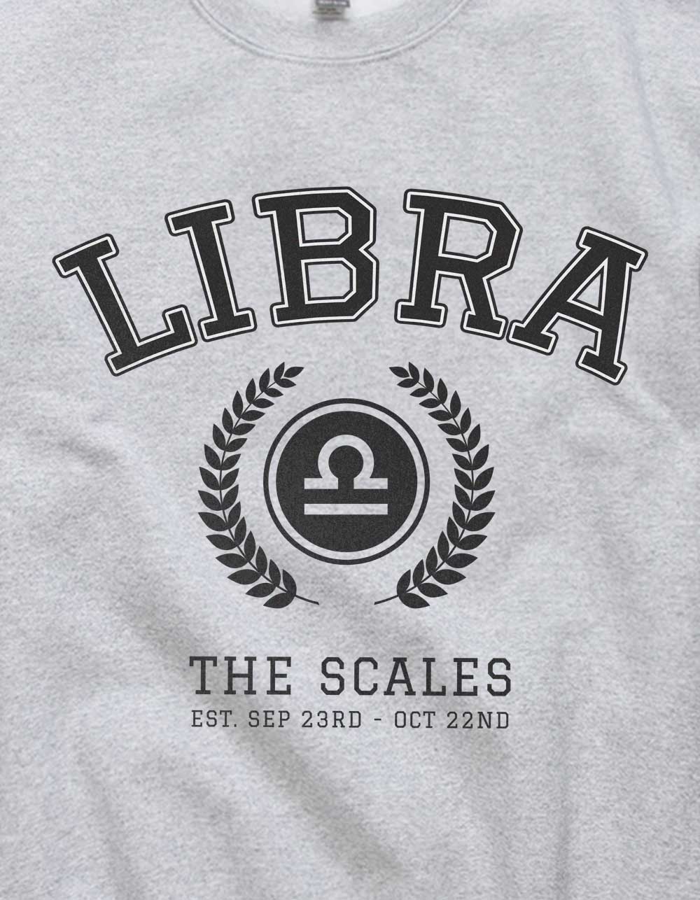 HOROSCOPE Libra The Scales Unisex Crewneck Sweatshirt - HEATHER GRAY