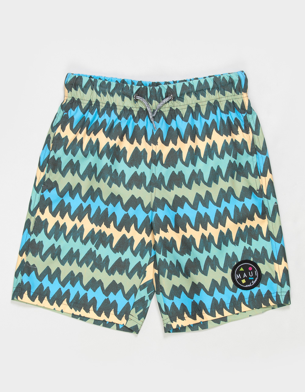 MAUI & SONS Big Tooth Boys Swim Trunks - BLUE