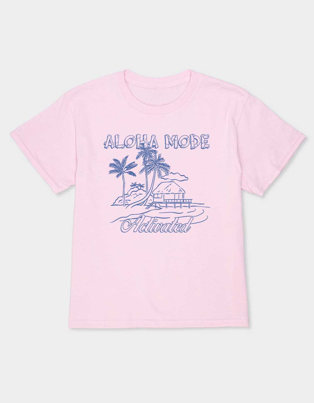 ALOHA Mode Activated Unisex Kids Tee - LIGHT PINK