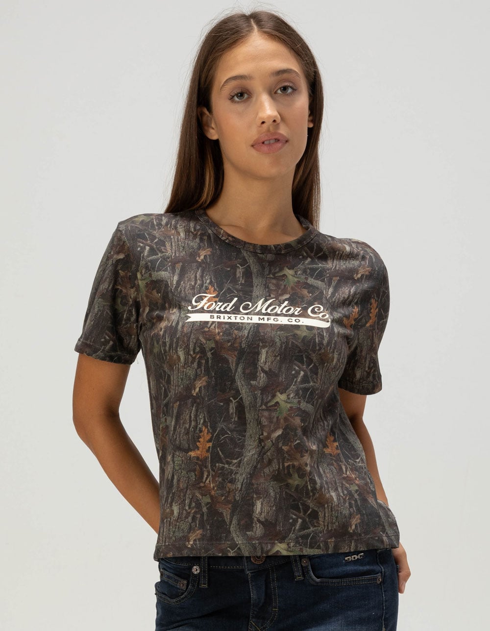 BRIXTON x Ford Womens Tee - GREEN