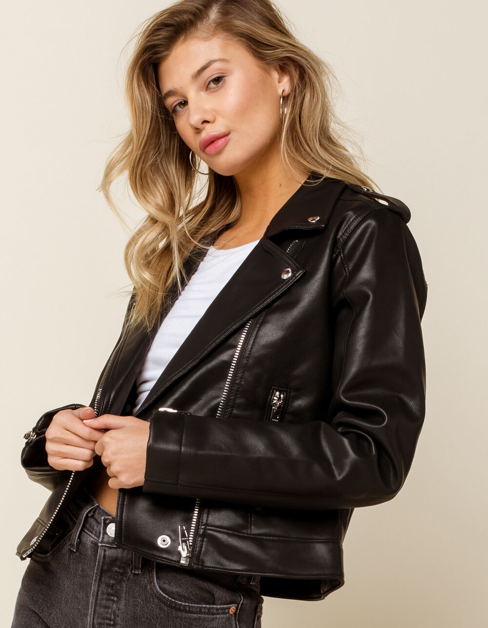 BLANK NYC In Plain Sight Womens Moto Jacket image number 0