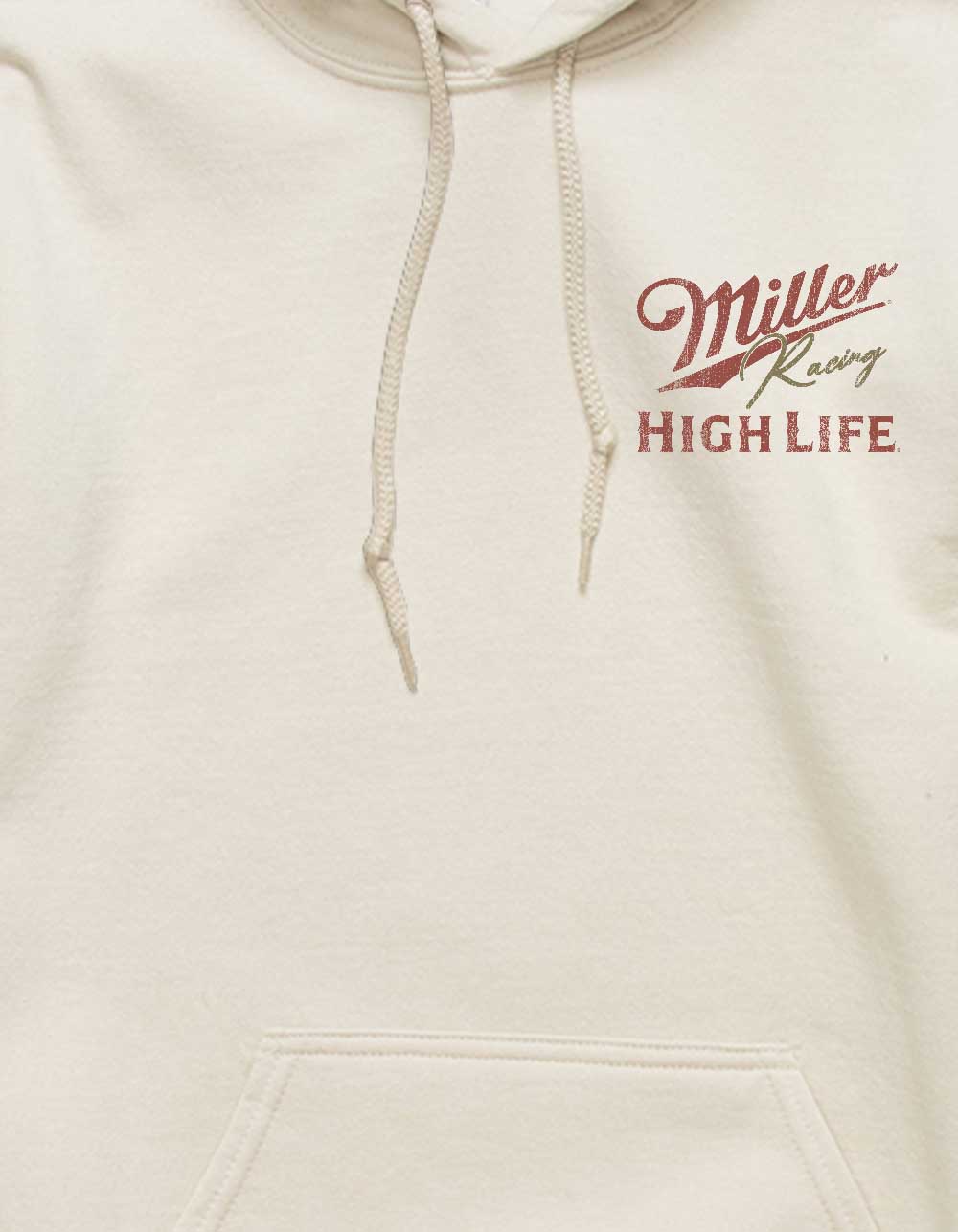 MILLER HIGH LIFE Racing Distressed Unisex Hoodie - SAND