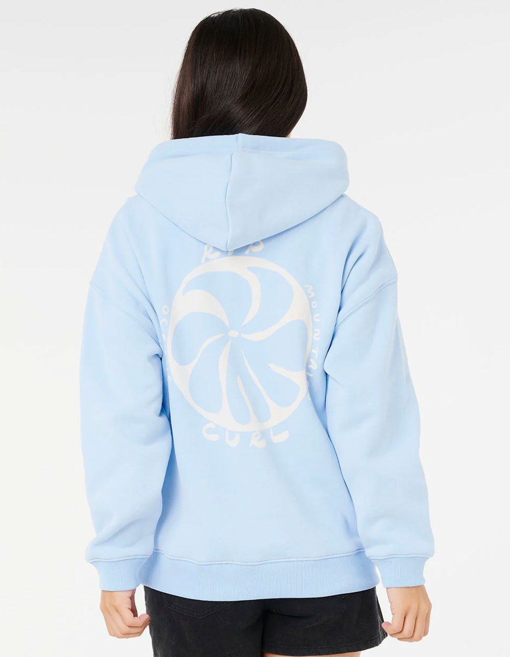 RIP CURL Shore Break Womens Hoodie - LIGHT BLUE