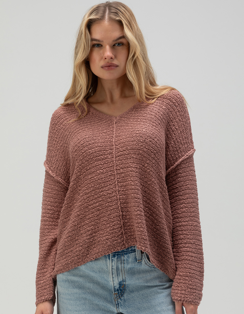 O'NEILL Marina Womens Long Sleeve Sweater - MAUVE