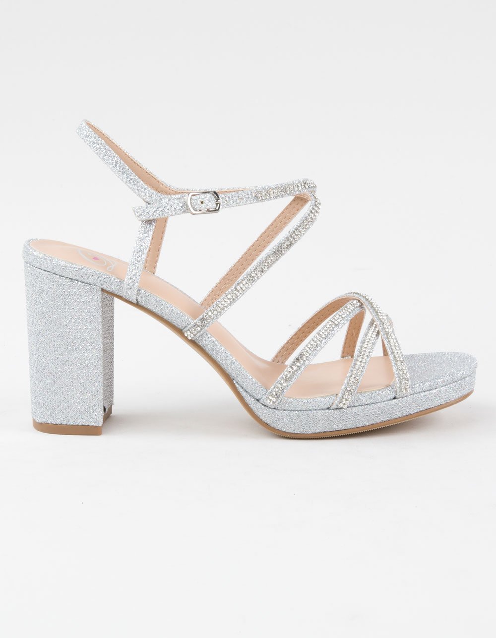 SODA Envoy Womens Platform Heels - SILVER
