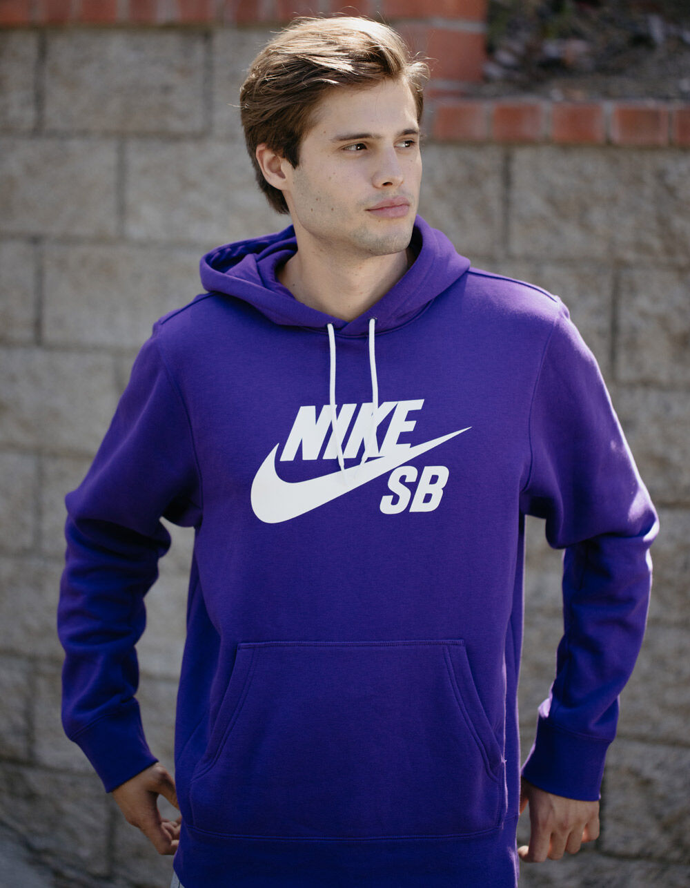 Nike Sb Icon Black & Purple Hoodie