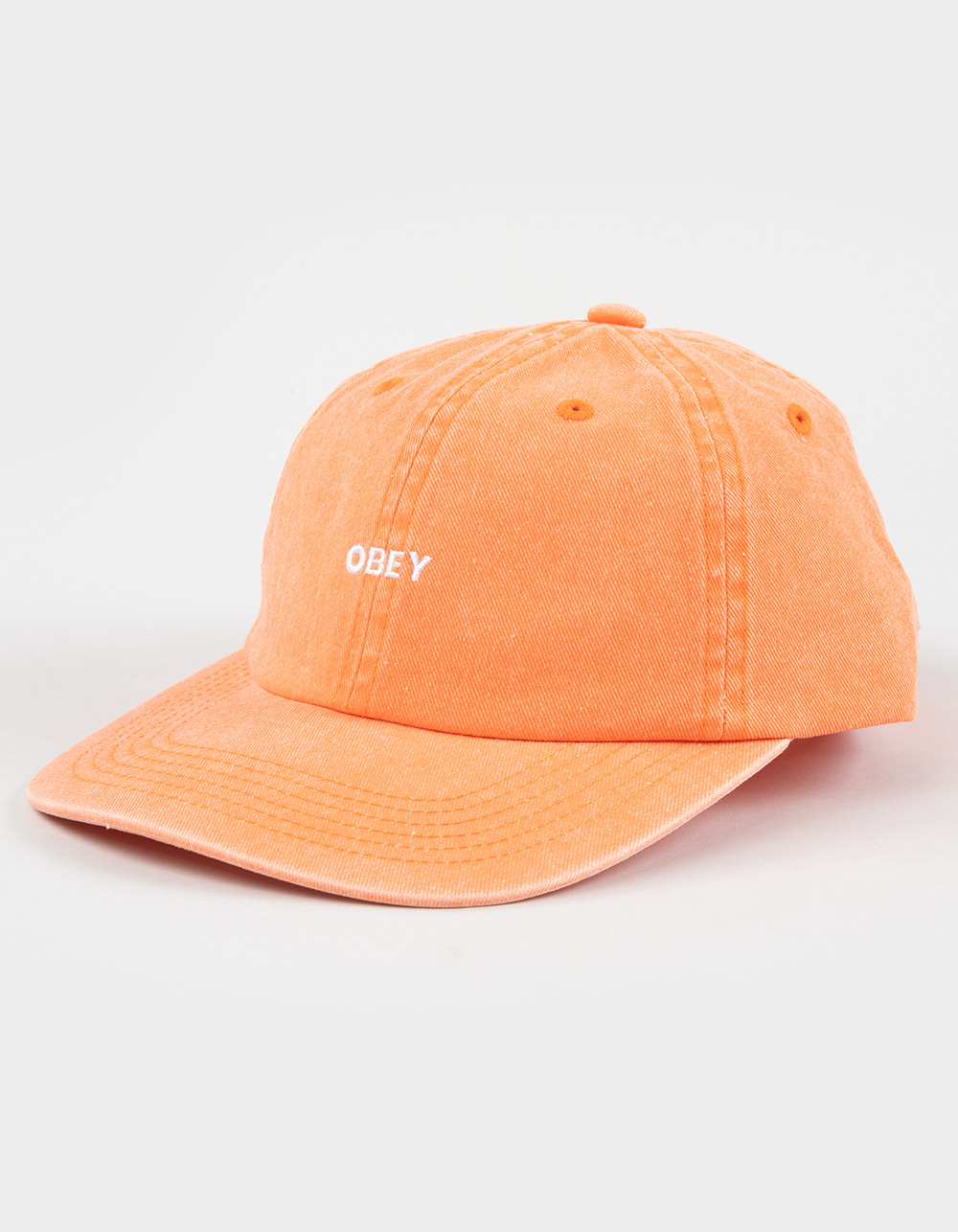 OBEY Pigment Bold 6 Panel Strapback Hat - ORANGE