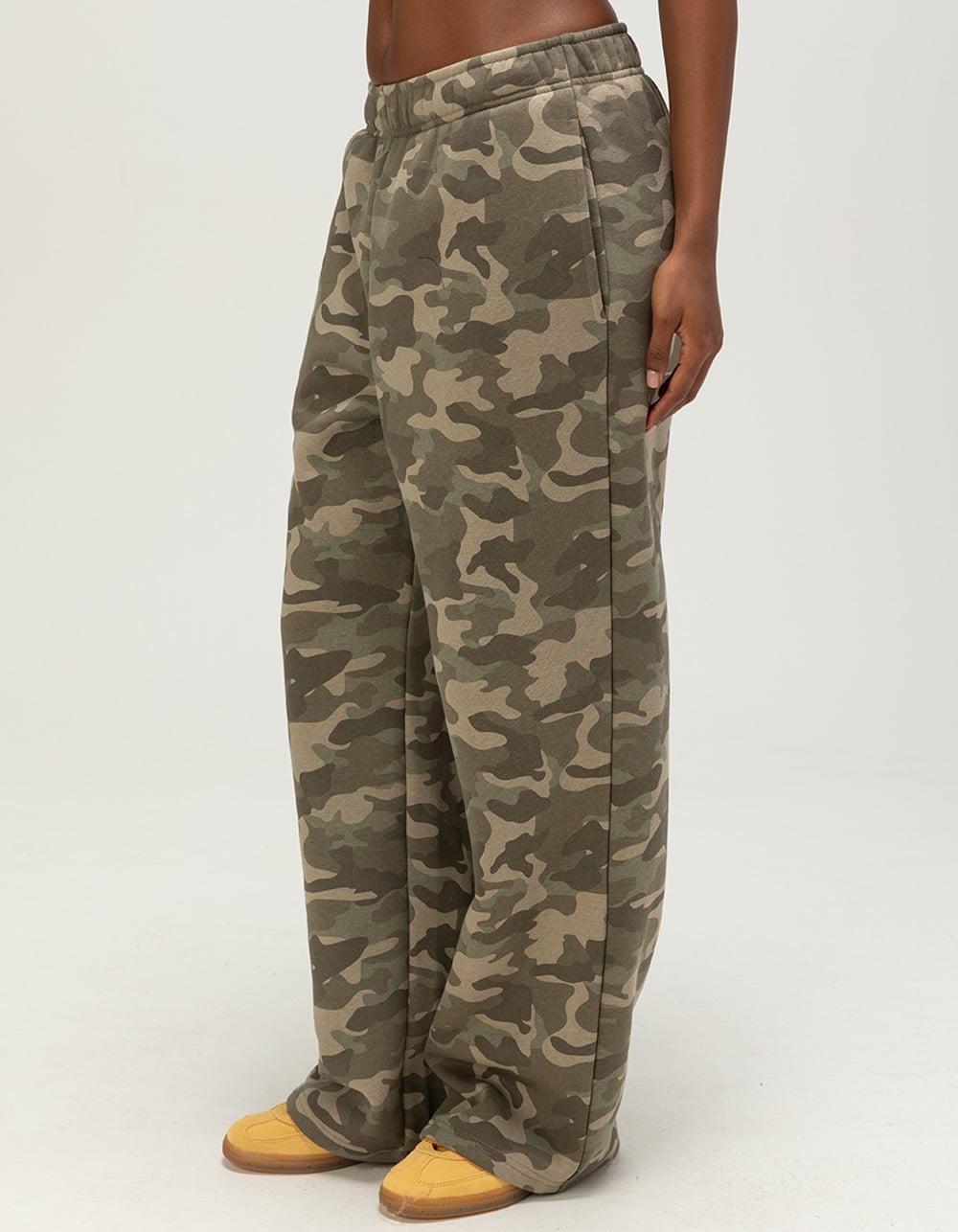 FULL TILT CAMO Womens Wide Leg Sweatpants
