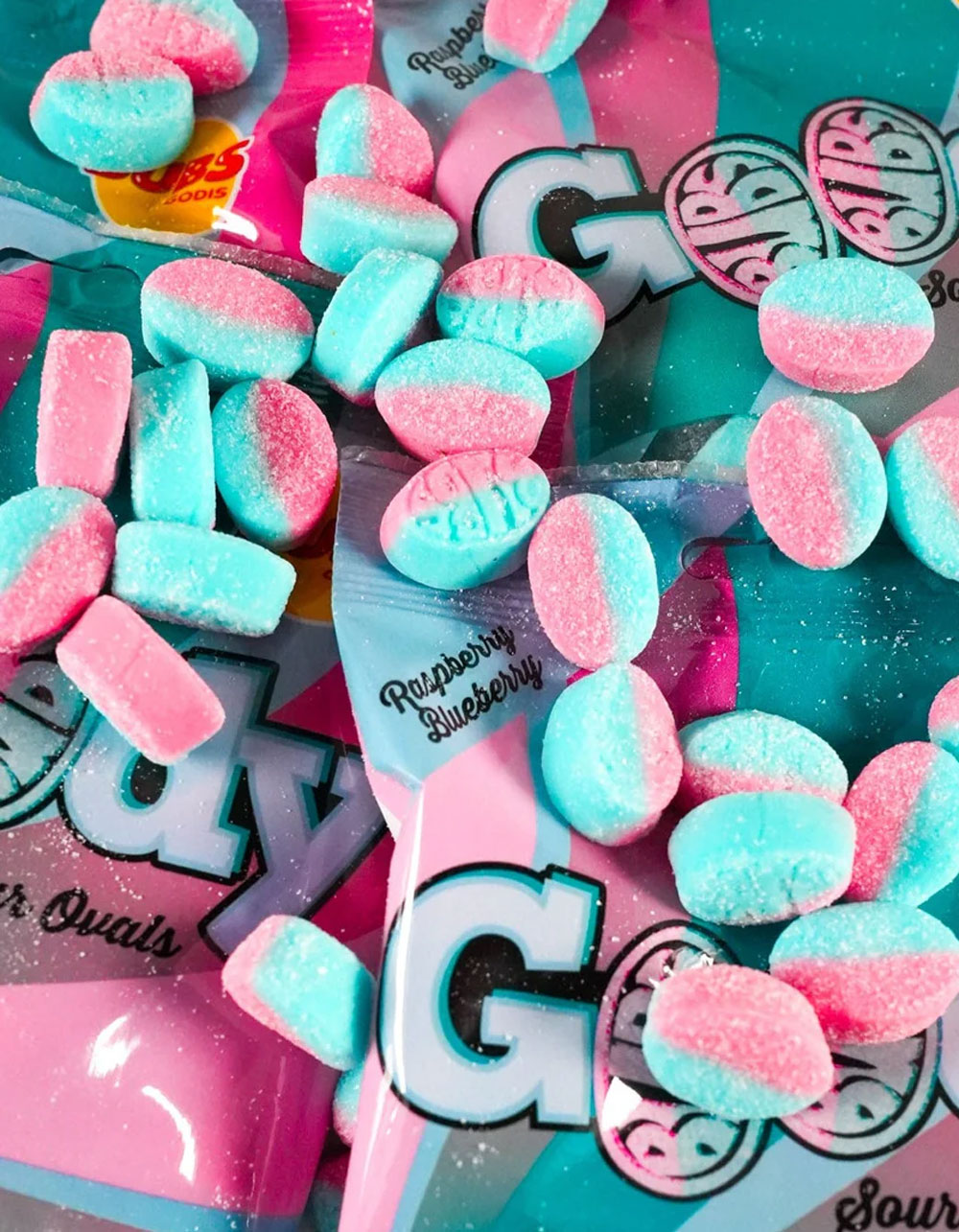 BUBS Goody Raspberry Blueberry Sour Candy - MULTI