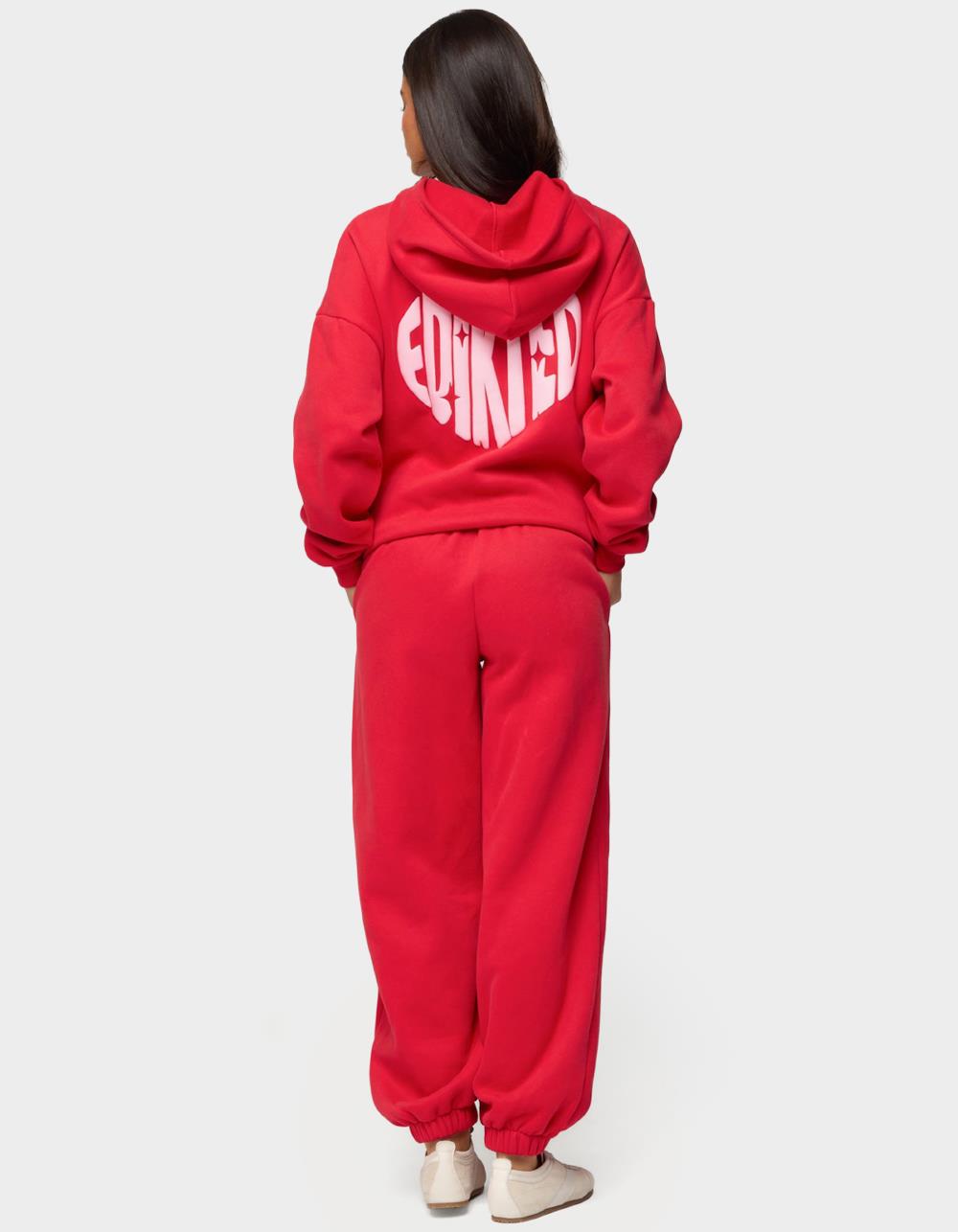 Edikted Major Love Sweatpants - RED