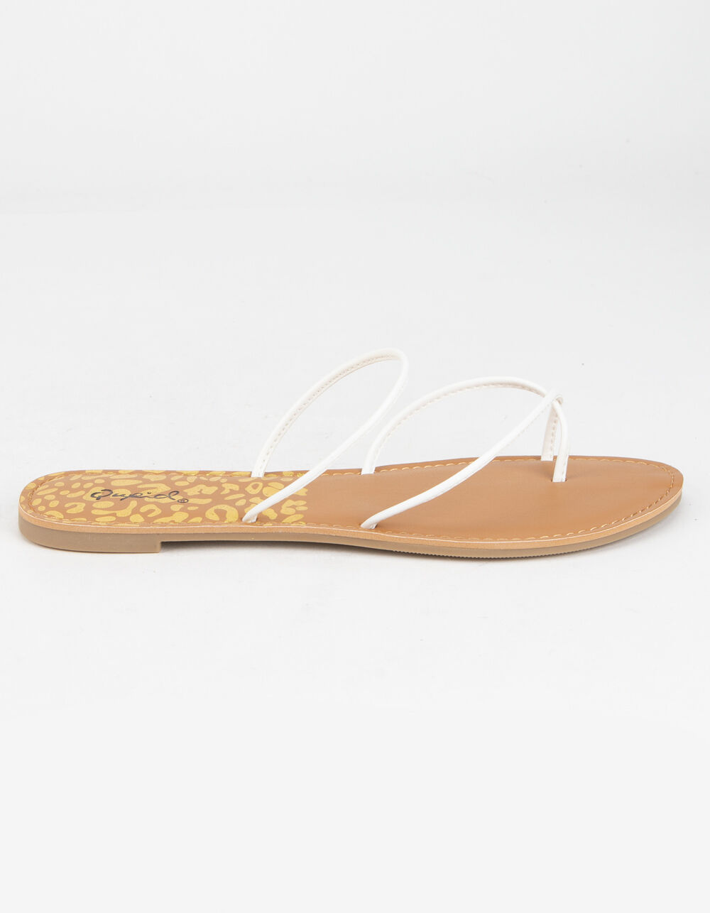 QUPID Strappy Toe Womens White Sandals - WHITE | Tillys