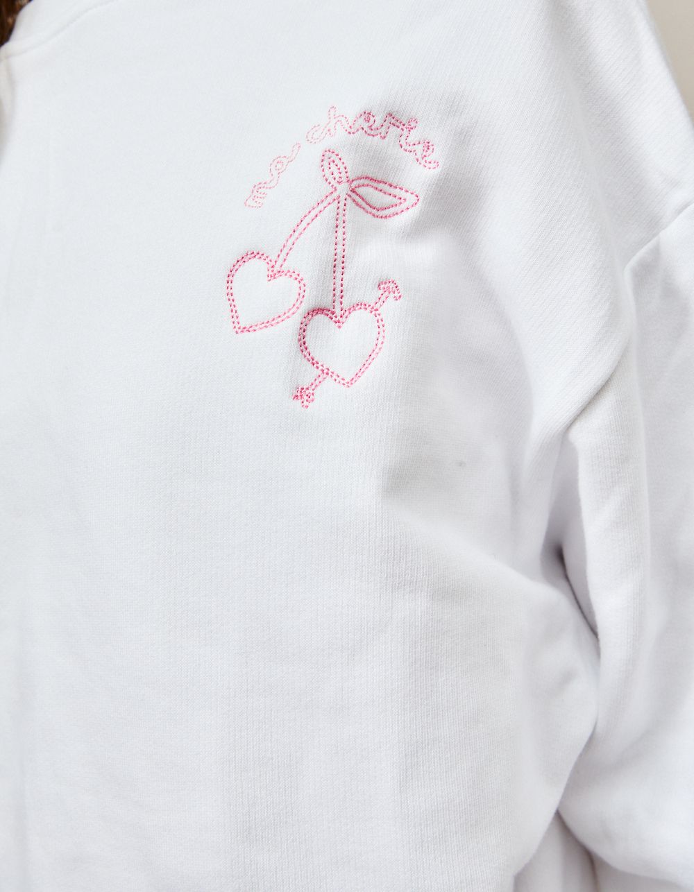 THEME NYC Molly Girls Crewneck Sweatshirt - WHITE