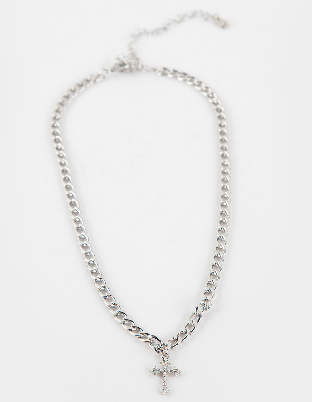 RSQ Link Cross Necklace - SILVER
