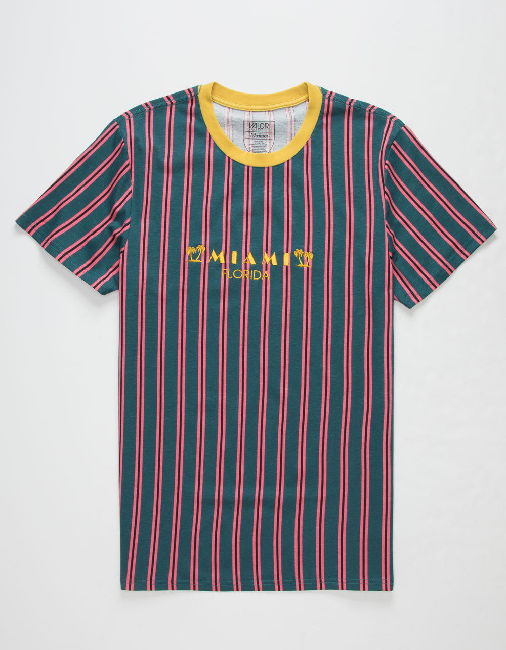 VALOR Miami Stripe Mens T-Shirt - PINK | Tillys