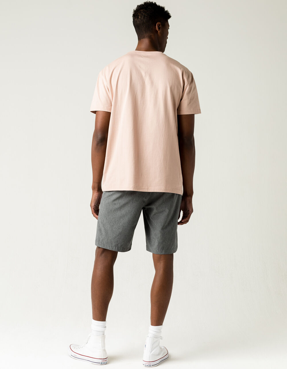 RSQ Mid Length Mens Heather Gray Hybrid Shorts - HEATHER GRAY - 38