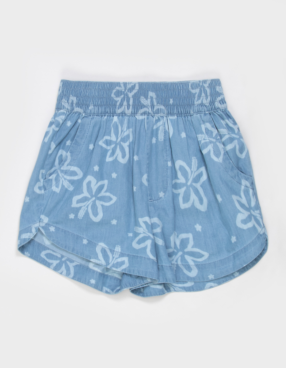 RIP CURL Floral Chambray Girls Shorts - BLUE