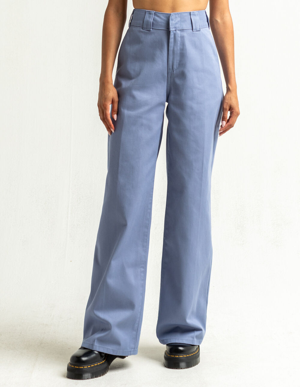 DICKIES Skater Womens Wide Leg Work Pants CHAMBRAY Tillys