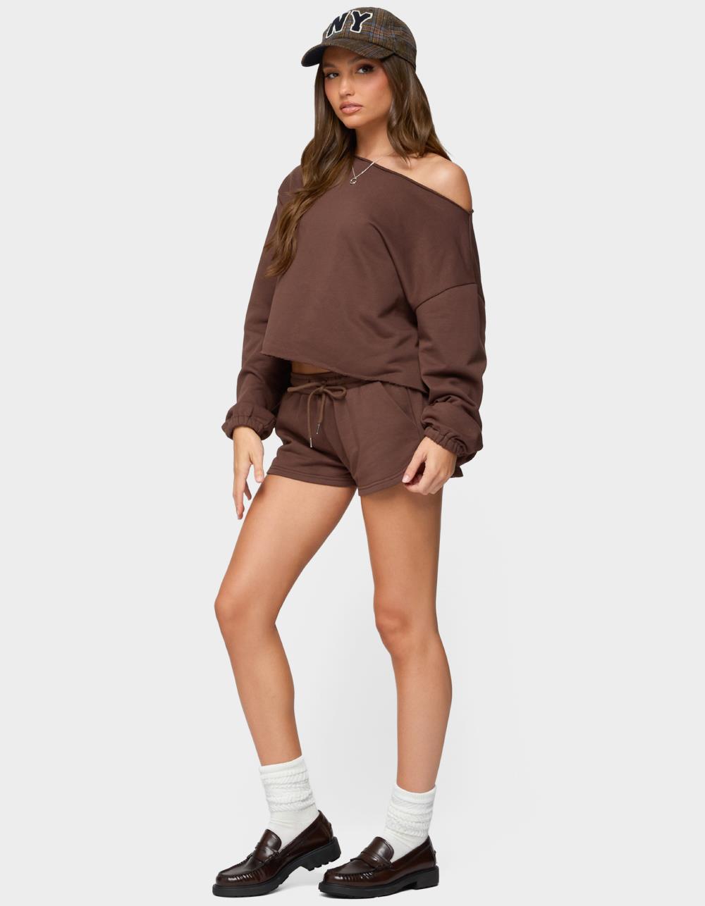 EDIKTED Kordelia Shorts - BROWN