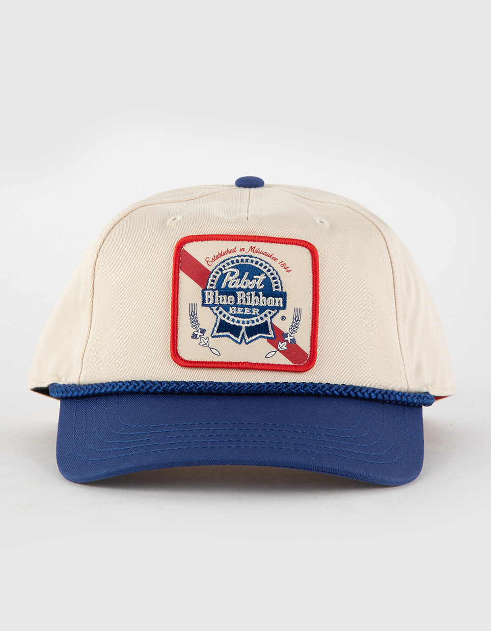 AMERICAN NEEDLE Pabst Roscoe Mens Snapback Hat - WHITE COMBO