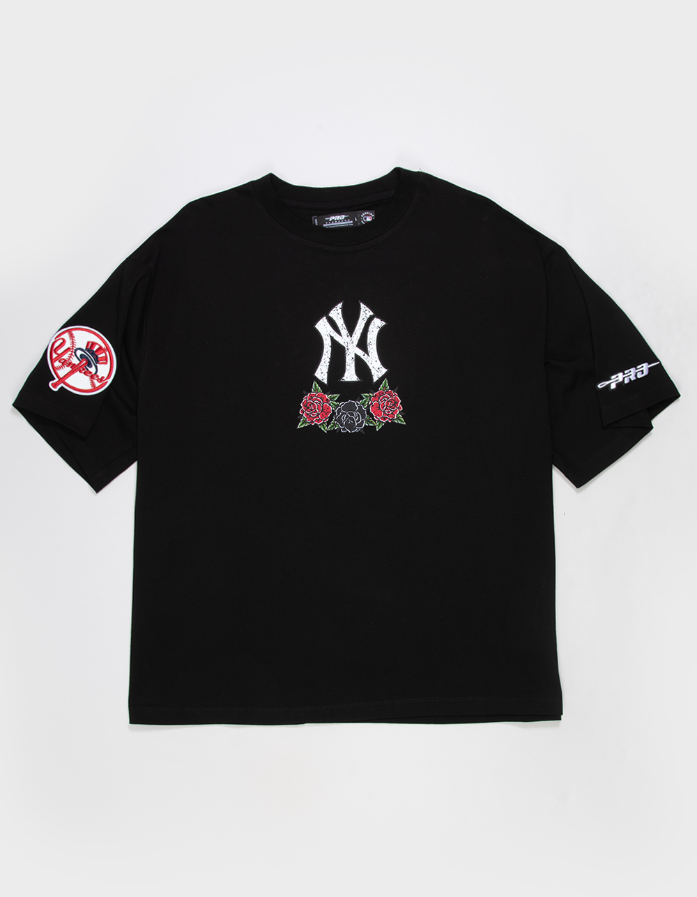 PRO STANDARD New York Yankees Roses Mens Boxy Tee - BLACK