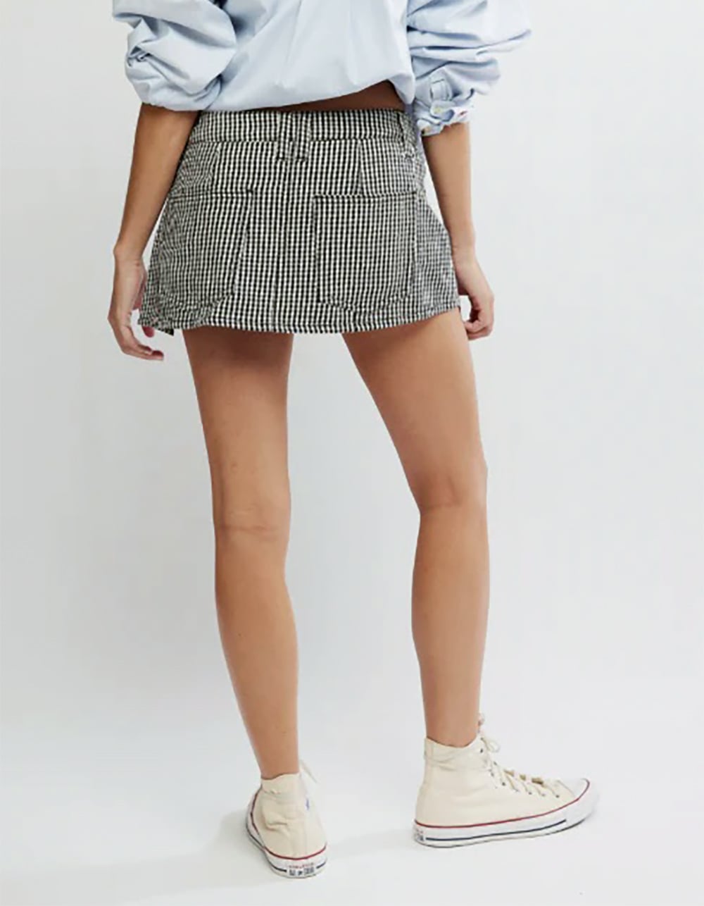 FREE PEOPLE Georgie Womens Micro Skort - BLACK COMBO