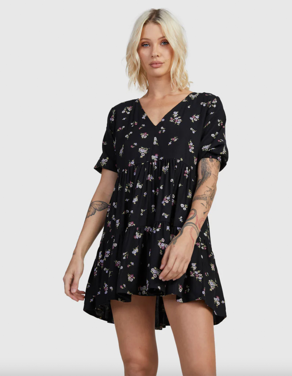 RVCA Sprinkle Vienna Womens Mini Dress - BLACK