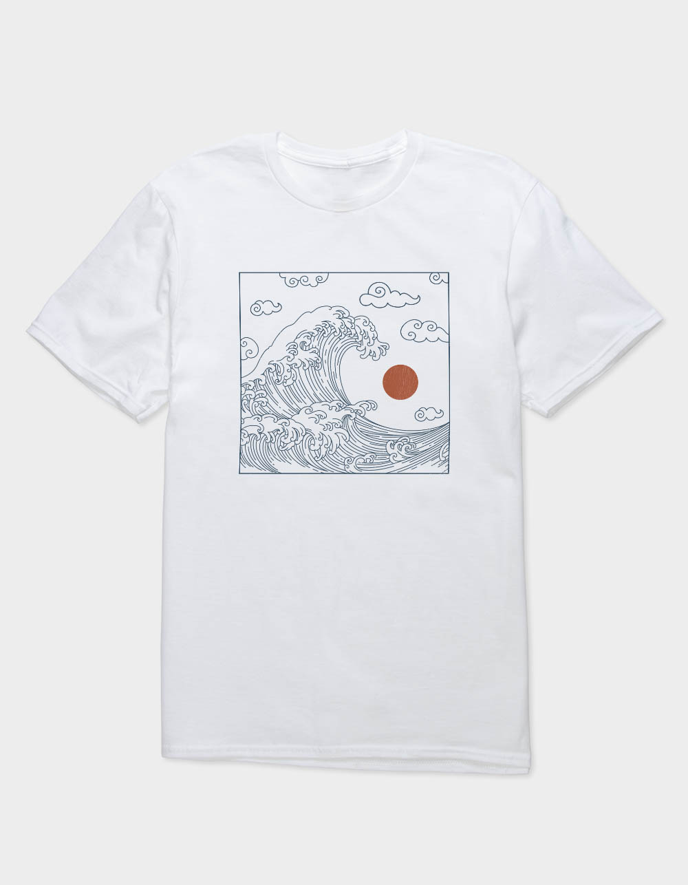 JAPAN Wave Outline Unisex Tee - WHITE