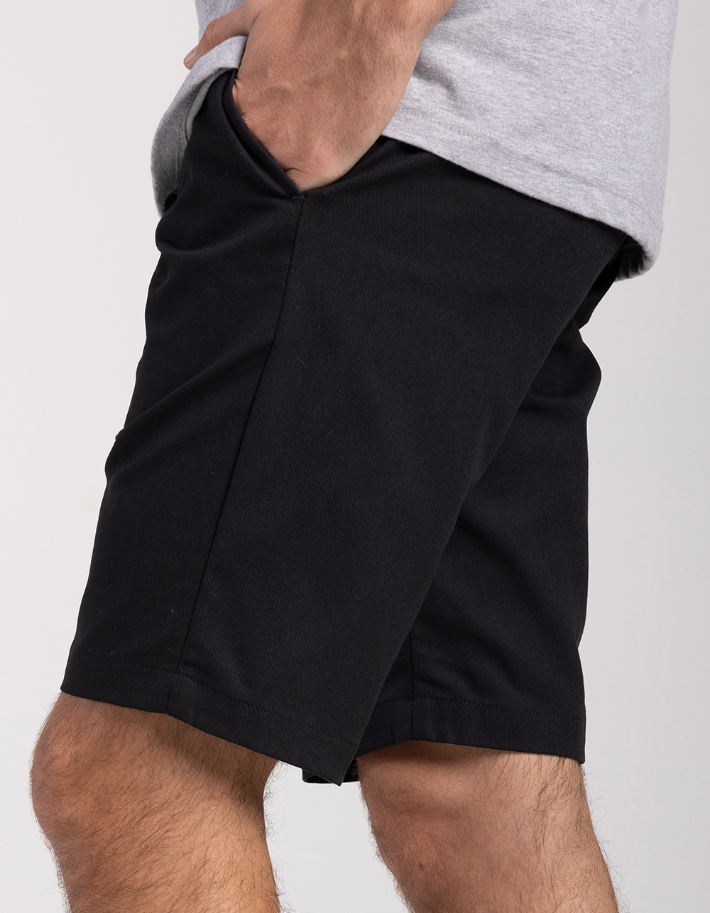 DICKIES Black Mens Slim Fit Work Shorts 