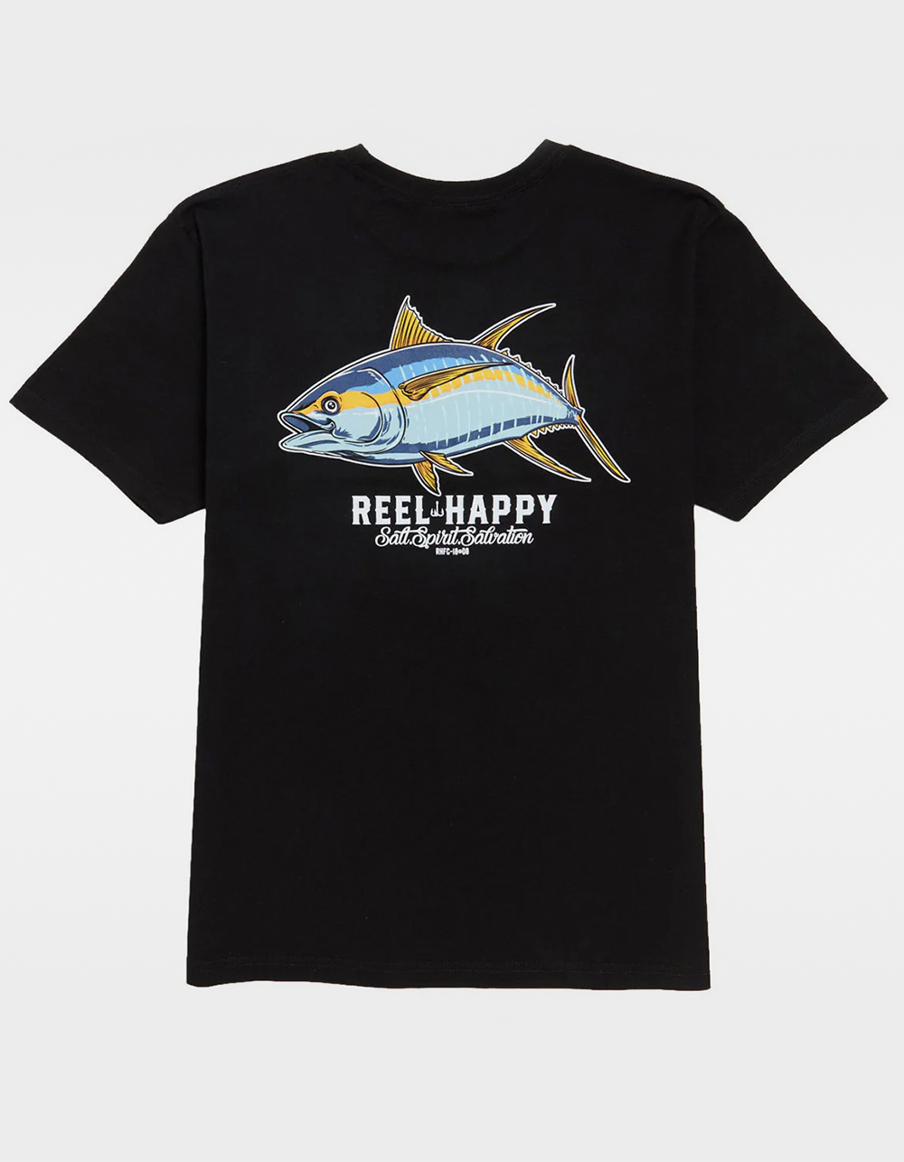 REEL HAPPY Tuna Grande Mens Tee - BLACK
