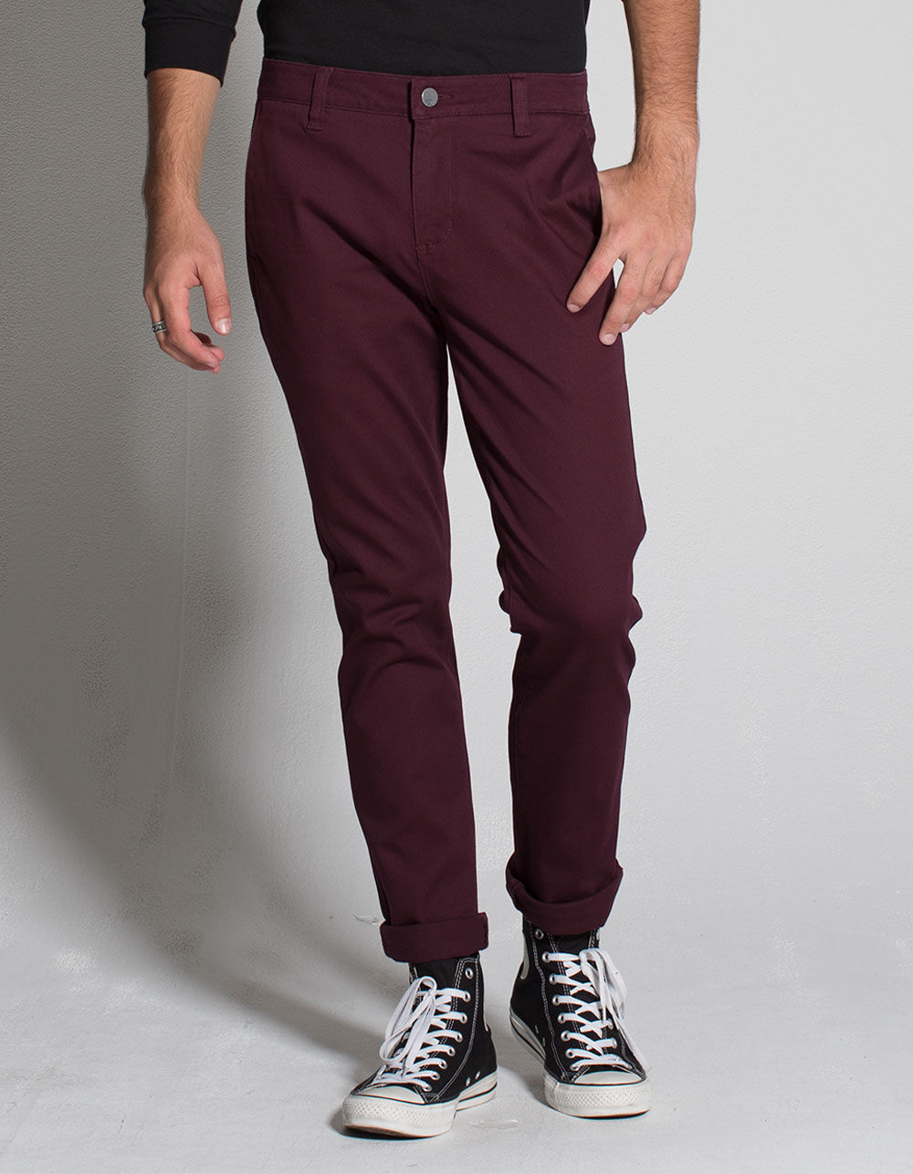 RSQ London Blackberry Mens Skinny Stretch Chino Pants image number 0