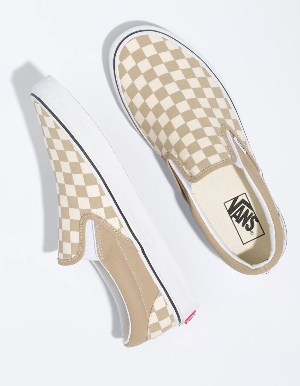 VANS Checkerboard Classic Slip-On Incense & True White Shoes - INCENSE ...