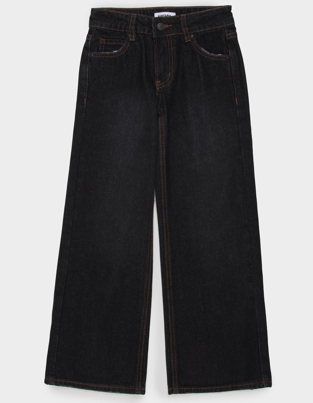 RSQ Girls Low Rise Wide Leg Jeans - WASHED BLACK