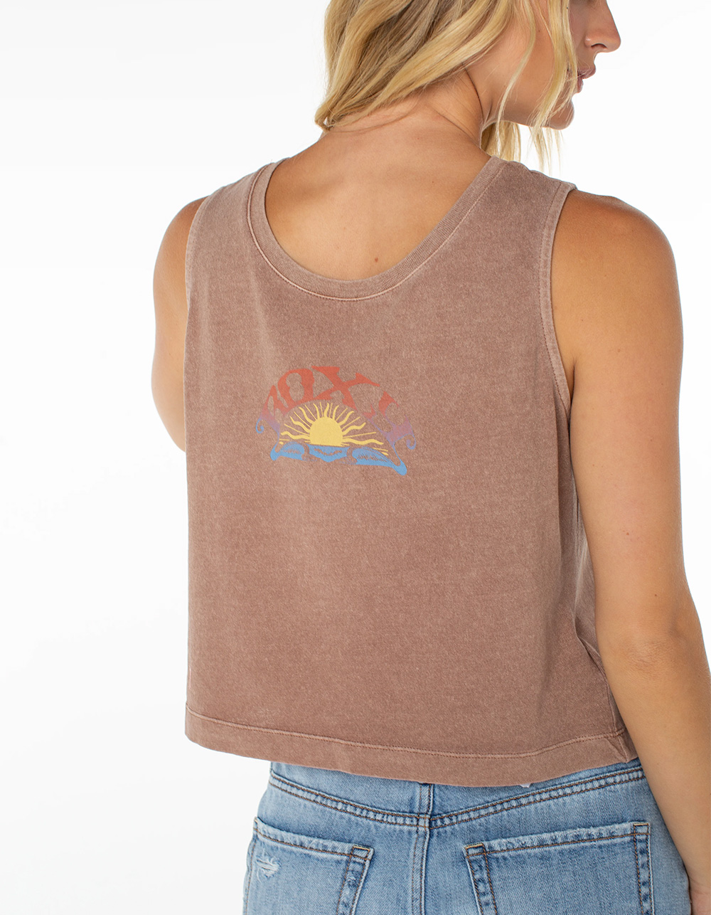 ROXY Garret Wave Womens Tank Top - BROWN