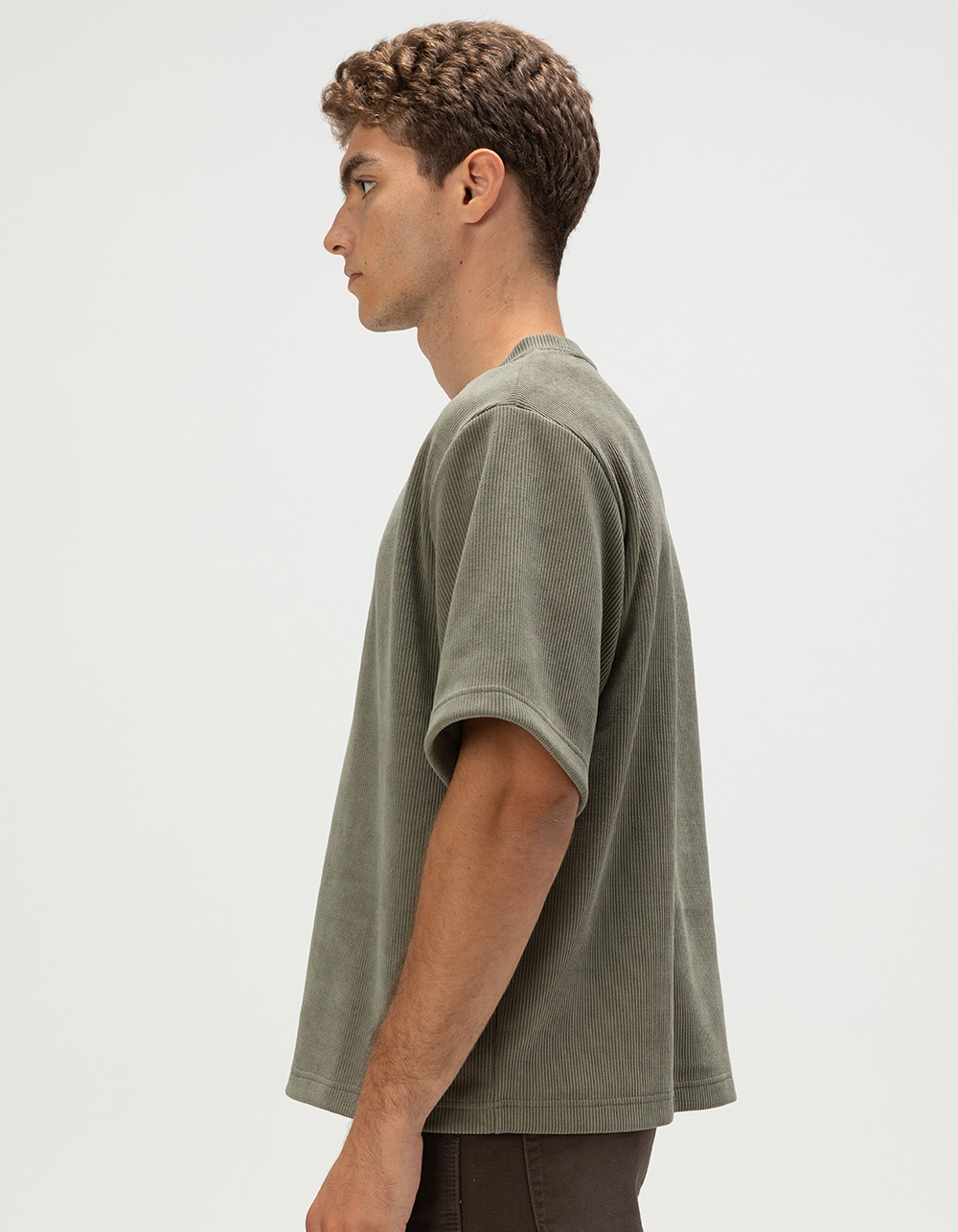 RSQ Mens Textured Tee - OLIVE