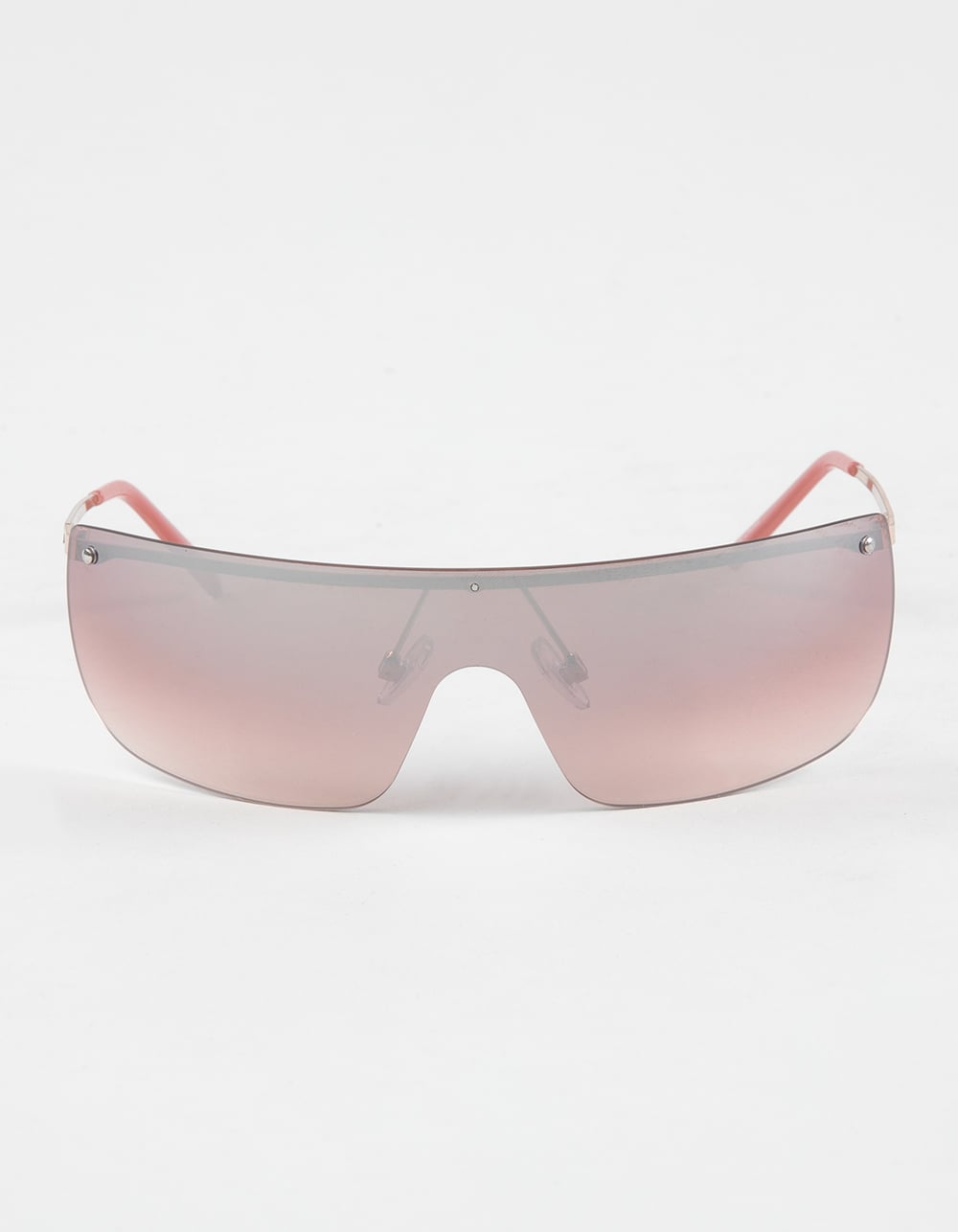 RSQ Shield Rimless Metal Sunglasses - PINK