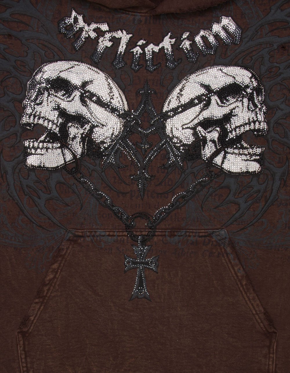 AFFLICTION Collapse Mens Hoodie - BROWN