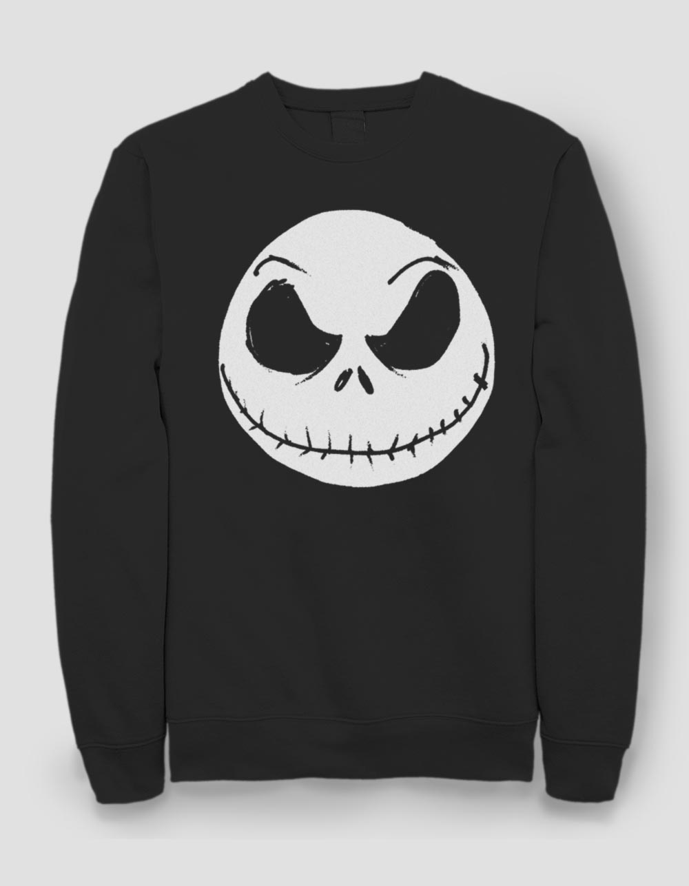 THE NIGHTMARE BEFORE CHRISTMAS Jack Face Unisex Sweatshirt - BLACK