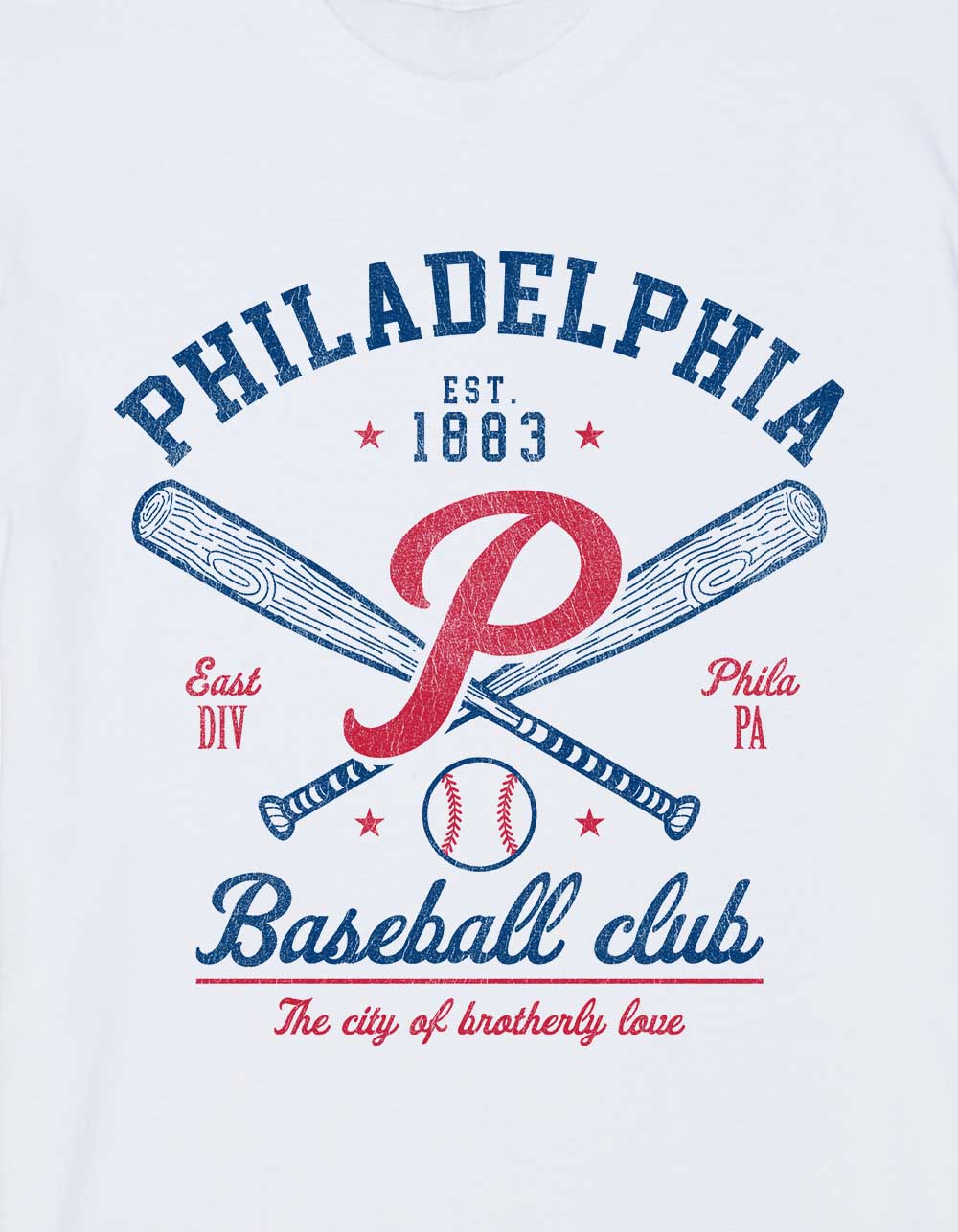 PHILADELPHIA Baseball Club Unisex Tee - WHITE