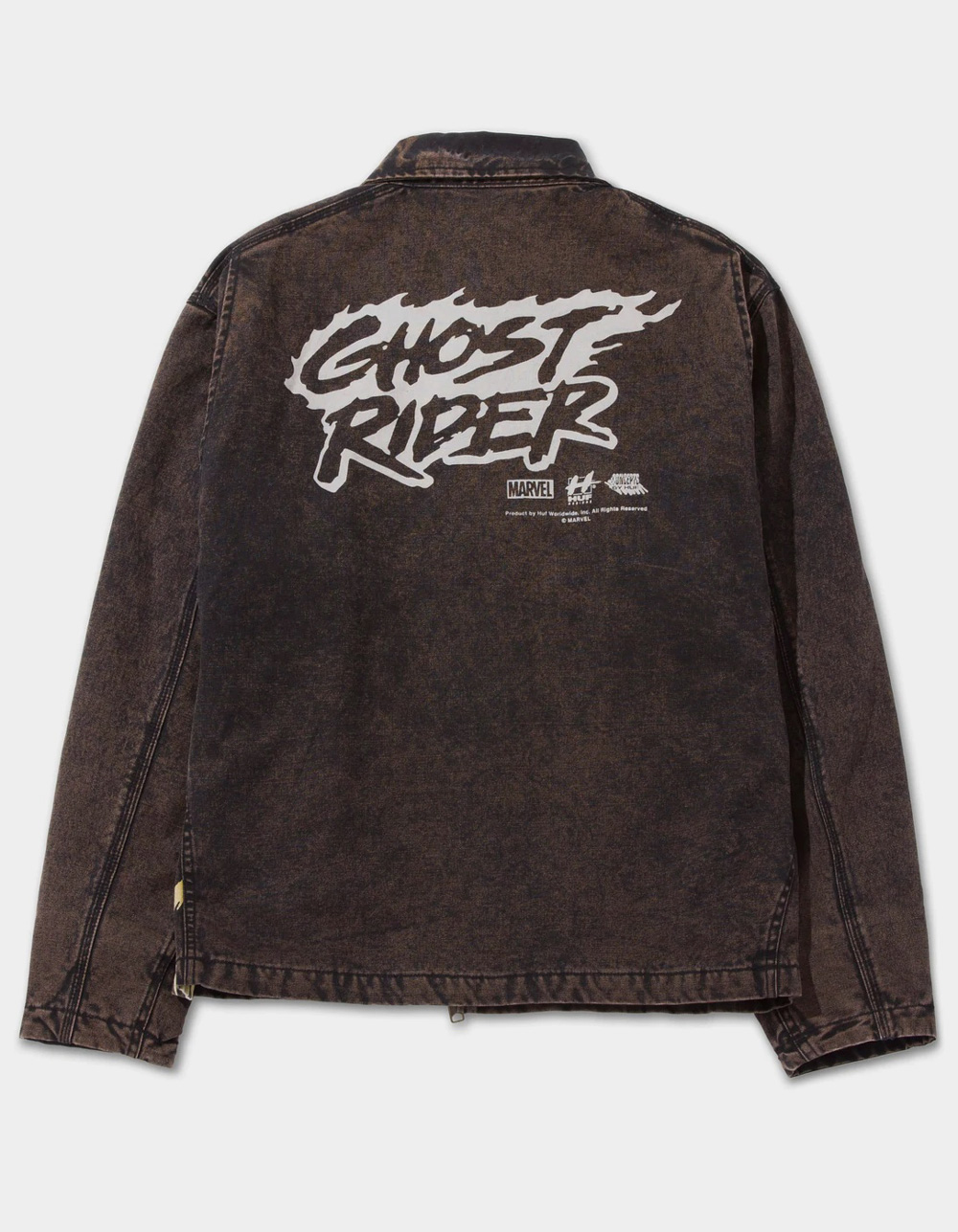 HUF x Marvel Ghost Rider Mens Work Jacket - BLACK RINSE - S | Tillys