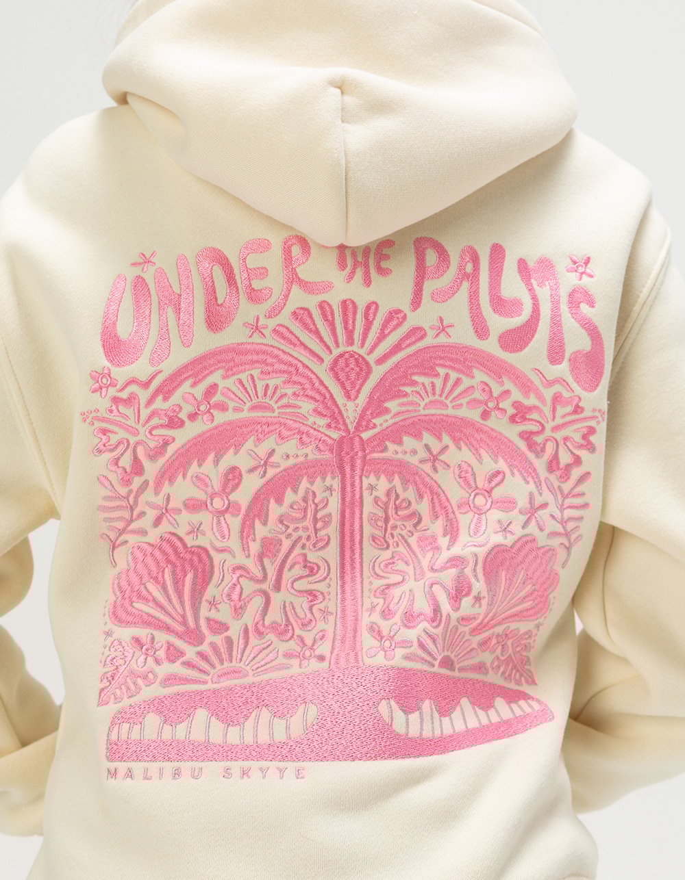 MALIBU SKYYE Under The Palms Girls Hoodie - CREAM