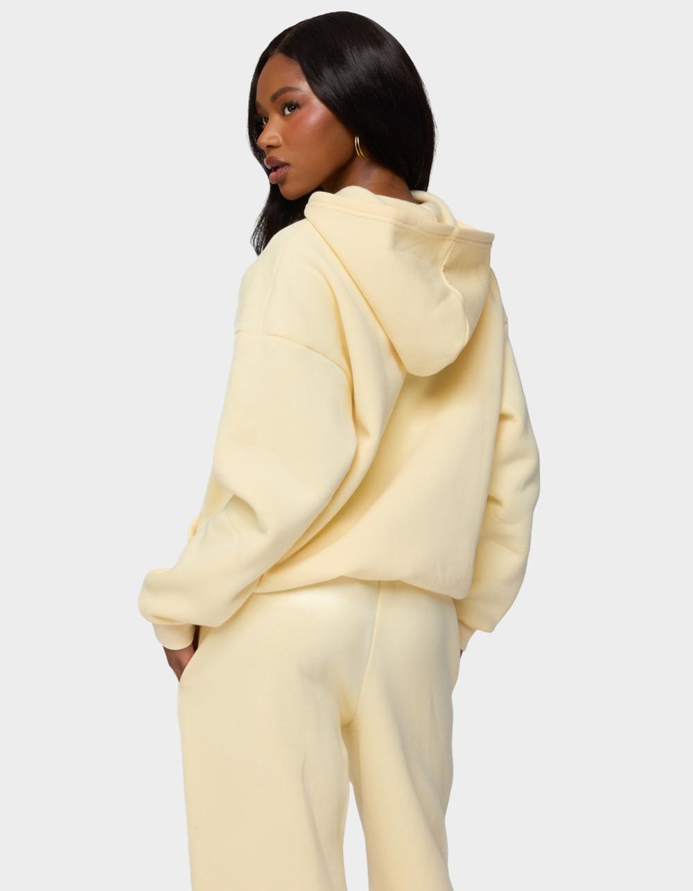 Edikted Basic Girl Oversized Hoodie - YELLOW