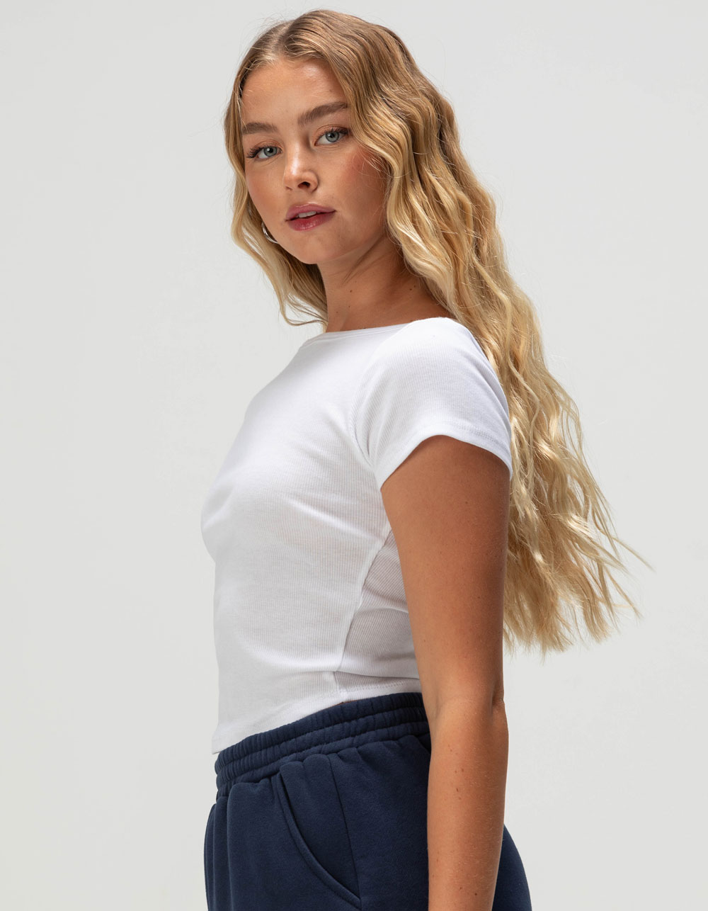 BOZZOLO Womens Boat Neck Tee - WHITE | Tillys