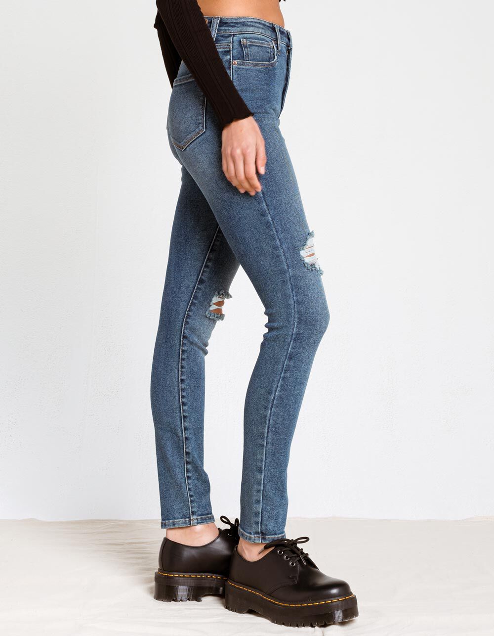 RSQ Curvy Womens High Rise Skinny Jeans - MEDIUM WASH