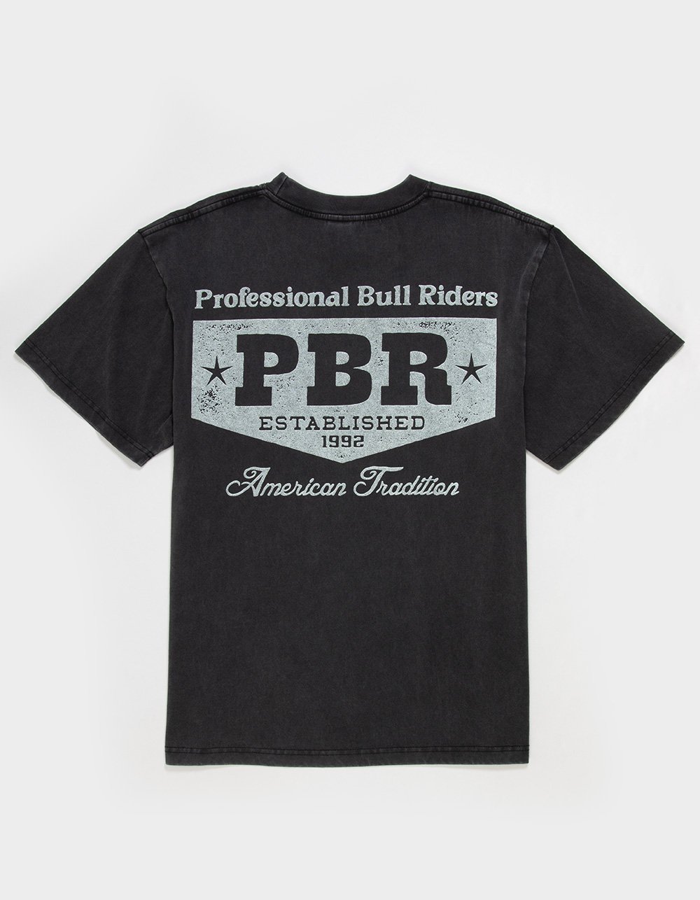 PROFESSIONAL BULL RIDERS American Tradition Mens Tee - WASHED BLACK