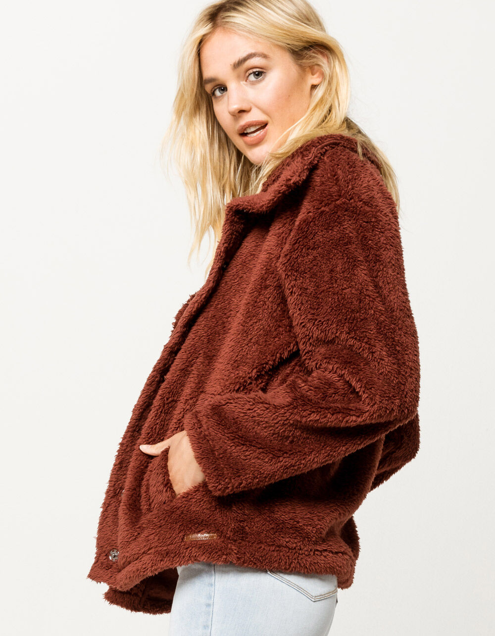 BILLABONG Cozy Days Sherpa Fig Womens Jacket FIG Tillys