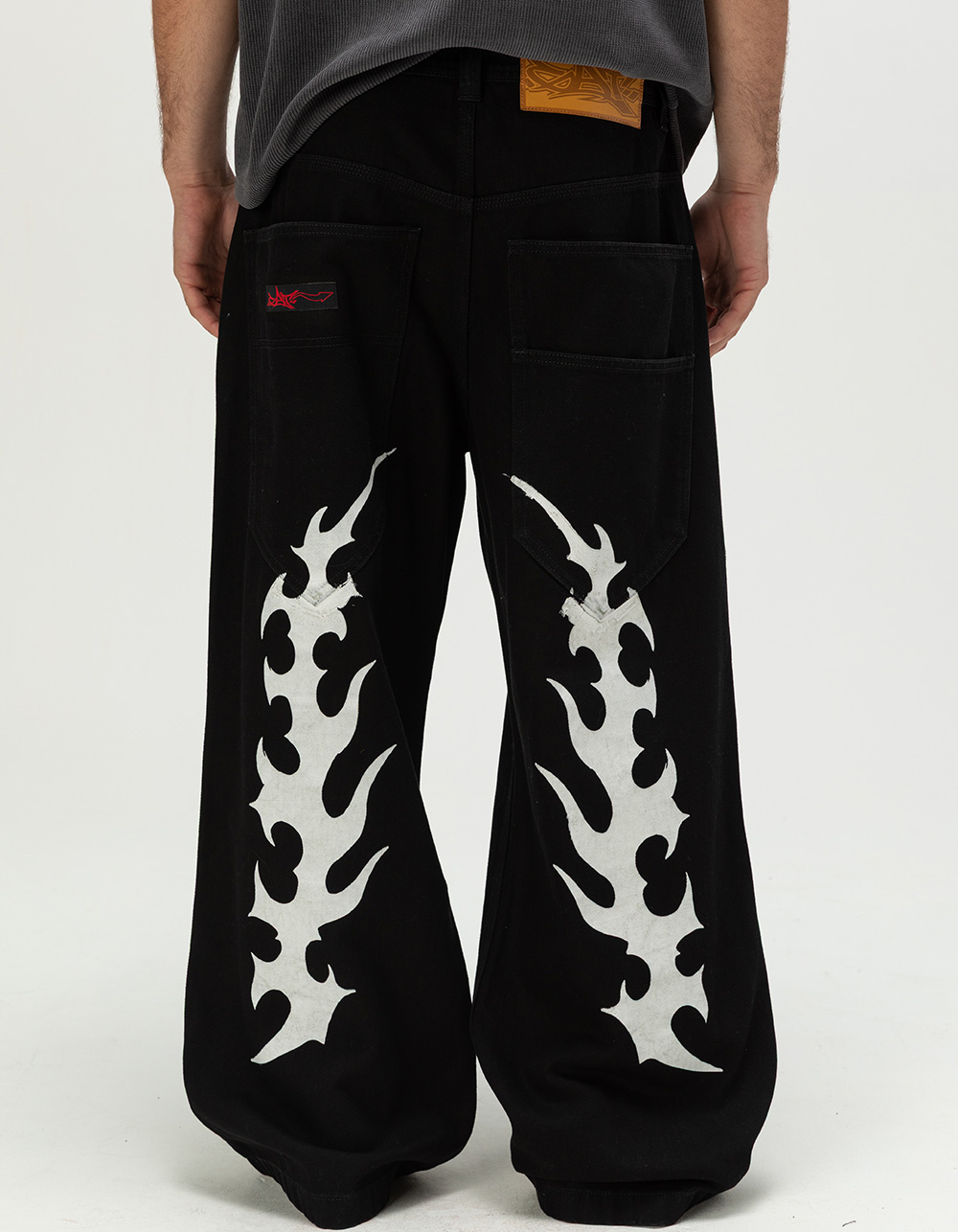 GAT Give Mens 26" Leg Opening Ultra Baggy Jeans - BLACK