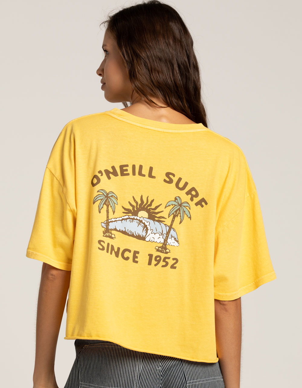 O'NEILL Sunny Days Womens Oversized Crop Tee YELLOW Tillys