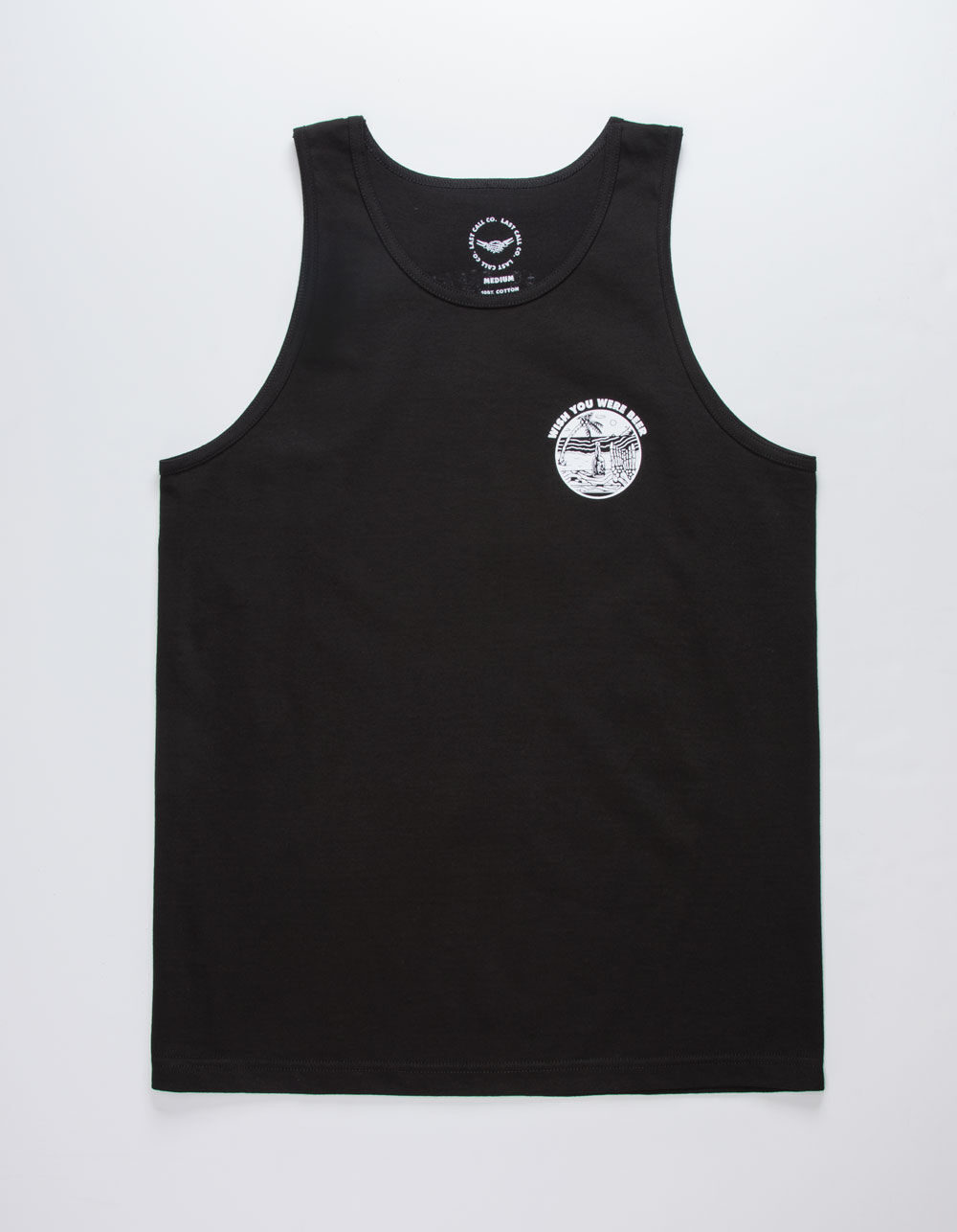 LAST CALL CO. Wish You Were Beer Mens Tank Top image number 1
