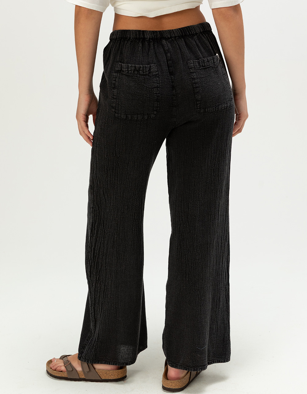 RIP CURL Classic Surf Womens Wide Leg Pants - BLACK